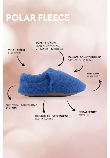 Hopfrög Kids Polar Fleece Turkuaz Polar Barefoot Patik Turkuaz