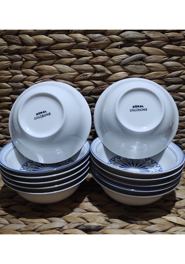 Güral Porselen Dijital 12 Adet 14 Cm Küçük Çorba Kase