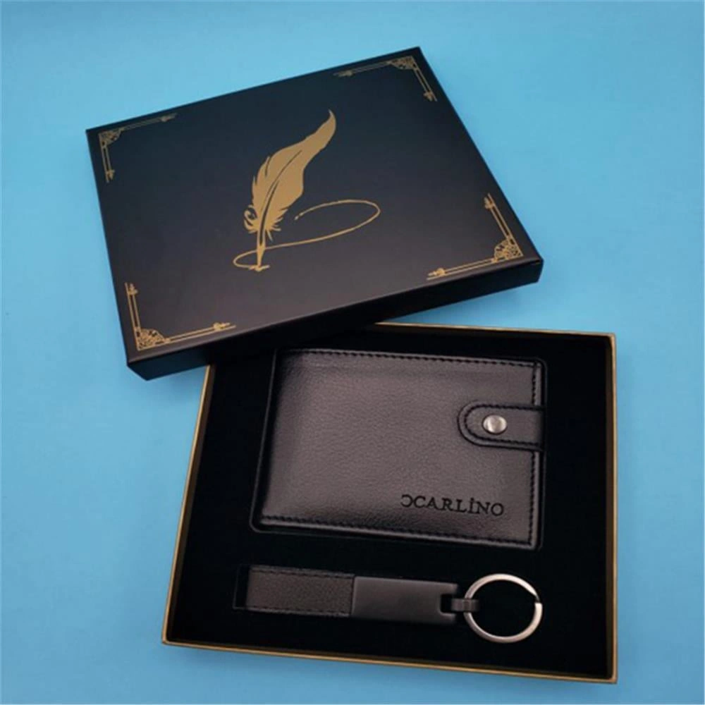 Kişiye Özel Anahtarlık Cüzdan Siyah Set Tüylü Kutu