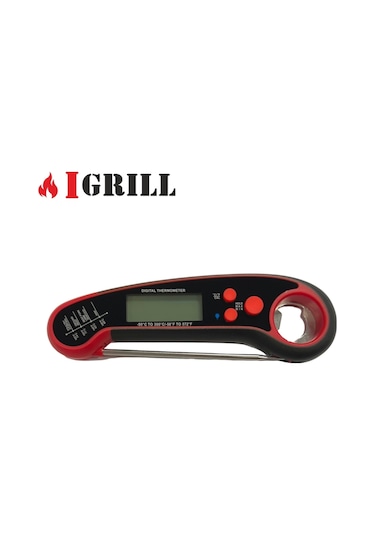Igrıll Waterproof Dijital Sıcaklık Ölçer Gıda Termometresi Kırmızı