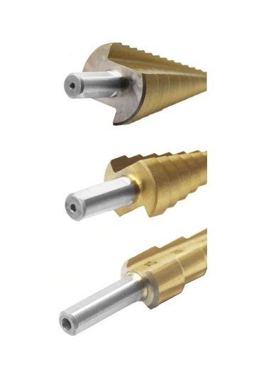 3lü Set Paslanmaz Kademeli Matkap Ucu Sac Delme Uç Sac Delgi Set