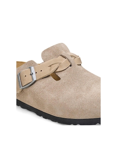 Birkenstock Boston Braided Kadın Terlik - Boz Koyu Bej