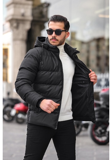 Armalı Karbon Deri Mont Kapüşonlu Pldp 2959 001