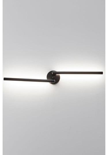 Parski Siyah Led Aplik Tekli Duvar Apliği Salon Koridor Otel Restoran Dekoratif Aplikleri Siyah