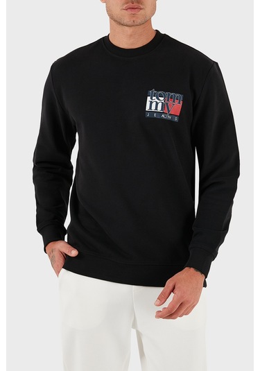 Tommy Jeans Erkek Sweat Dm0dm22093 Bds Siyah Siyah Tommy Jeans Erkek Sweat Dm0dm22093 Bds Siyah Siyah