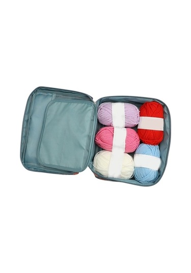 Dancemonkey Altın Renk Saklama Çantası Örgü Iğneleri Seti Dikiş Araçları İle Tığ Kanca Kiti Sanat Zanaat Dikiş İle Altın