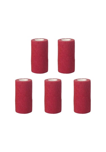 Sayberk Kendinden Yapışkanlı Bandaj Kırmızı 10 CM x 4.5 M 5'li