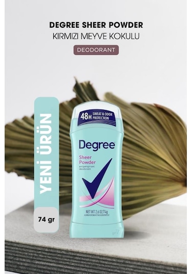 Degree Sheer Powder Deodorant Kadınlar İçin 74 Gr