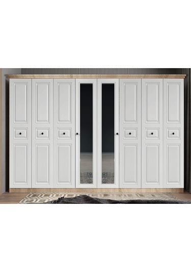 Sementa Membran 8 Kapaklı Gardırop Montaj Dahil Meşe-byz 280 Cm