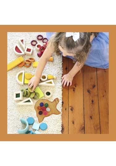 Boncuk Dizme Oyunu Ahşap Kaplumbağa