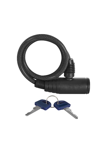 Oxc Anahtarlı Sipral Kilit 600mm/6mm Siyah
