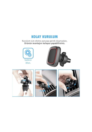 Araç Telefon Tutucu Araç Içi Manyetik Mıknatıslı Telefon Tutucu