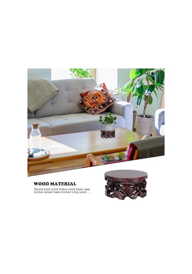 Ahşap Depolama Tabanı Dekoratif Saksı Tabanı Çaydanlık Tutucu Kaide Yard Bahçe Dekor