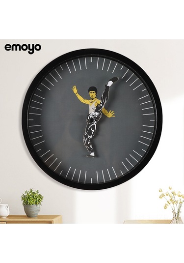 Geeroyoo Çapraz Sınır Yeni Bruce Lee Tasarımı Sessiz Duvar Saati - Modern Dekor Ve Konfor İçin İdeal Çok Renki