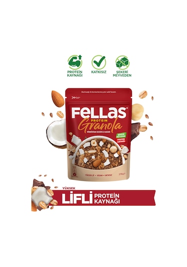 Fellas Protein Granola - Hindistan Cevizi & Kakao 270g
