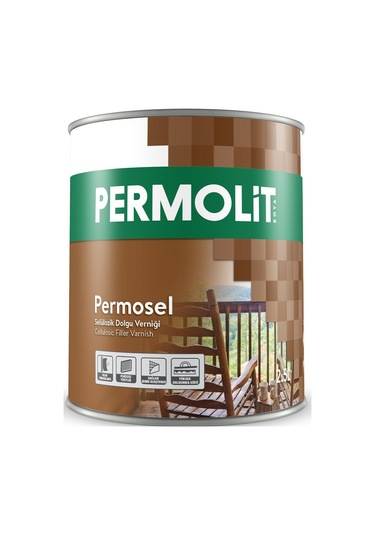 Permolit Selülozik Ahşap Dolgu Verniği 2.5 Lt.