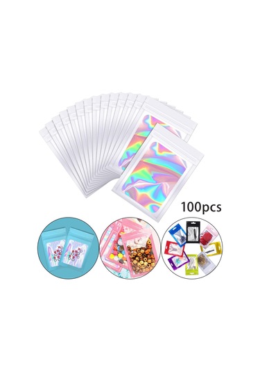 Suntek 100 Adet Açılıp Kapanabilir Koku Folyo Kese Çantalar