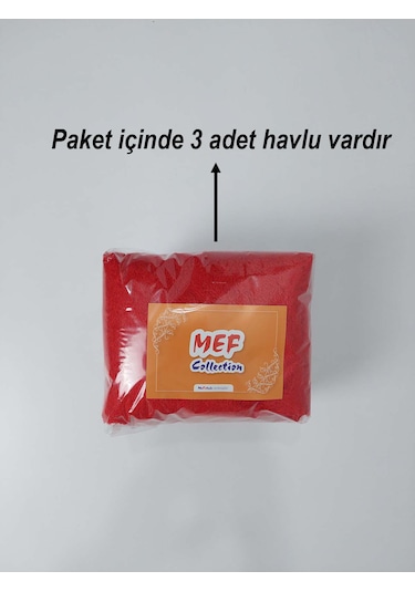 Mikrofiber Saç Havlusu Boya Tutmayan Kuaför Havlusu Kırmızı 50x90
