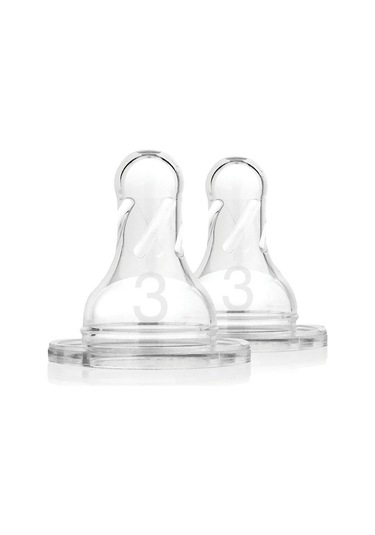 Dr.Brown's Dar Ağız 3.Seviye 6+ Silikon Biberon Emziği 2'li