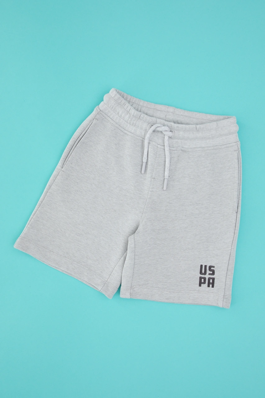 U.s. Polo Assn. Erkek Çocuk Gri Melanj Şort Örme 50325210-vr086 Gri Melanj