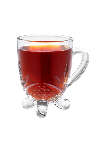 Dublin 4'lü Çay Fincanı Seti - Şeffaf - 210 Ml Çok Renkli