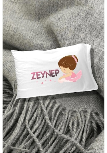 Pembe Balerin Pamuklu 30x45 cm Yastık Kılıfı