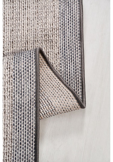 Dekozer Sisaletta Jüt Görünümlü Sisal Dokuma Modern Kilim Tozumaz, Robot Süpürge Uyumlu Gri