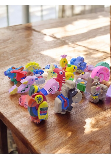 Taş Boyama Çocuk Etkinliği, 30 Parça Sevimli Hayvanlar Seti, 9 Re