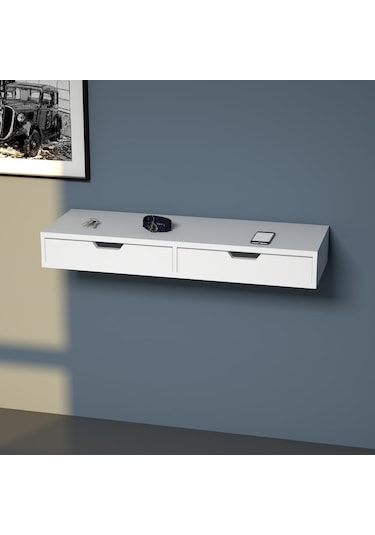 Emkawood Tuana Çekmeceli Asma  Dresuar Beyaz