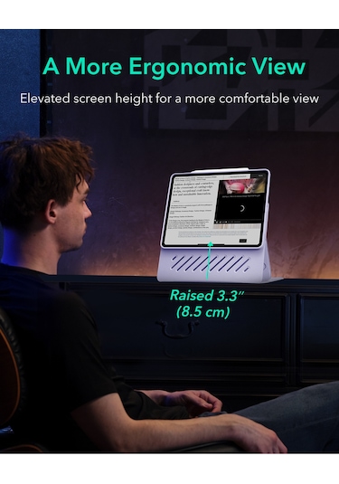 Apple Uyumlu iPad Air 13 M2-m3 2024 Shift Kılıf-mor Kapaklı Kılıf