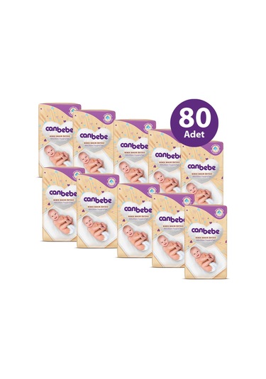 Canbebe Bebek Bakım Örtüsü 60x60 cm 8 li x 10 Adet