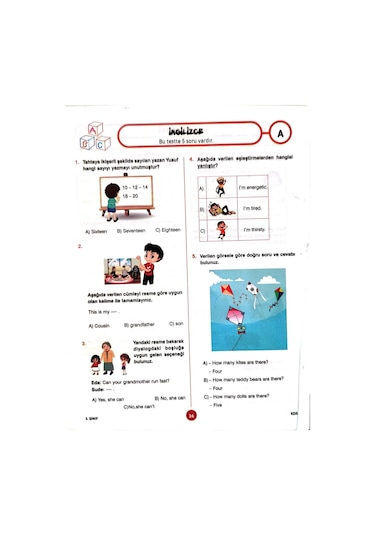 3.sınıf Deneme Sınavı - 4 Kitapcık