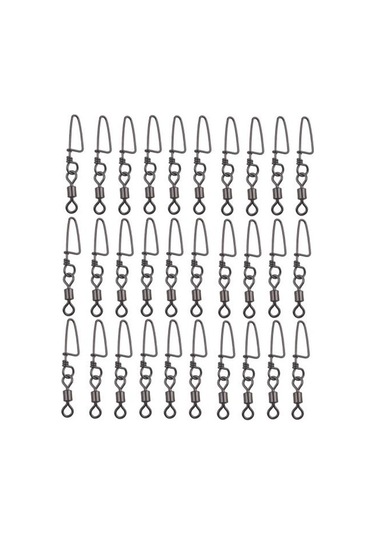 Muqzı Spor Aksesuarı 30 Adet 8 Şekil Balıkçılık Varil Rulman Döner Halka Konektörü Balık Takımı 2