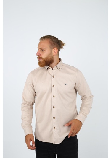Brango 13241 Erkek Spor Gömlek Bej