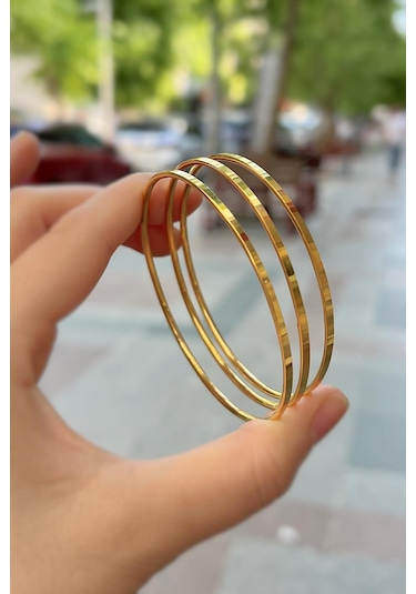 Gümüş Düz Ray Model Bilezik El 12151 Diğer