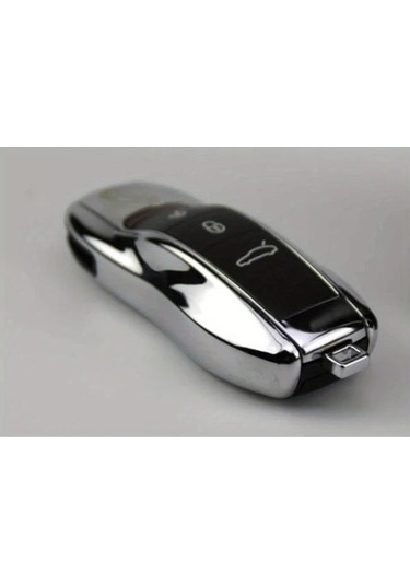 Userfriendly11 Porsche Cayenne Panamera Macan 911 Premium Gümüş Krom 2 Adet Anahtarlık Kılıfı Abs Reçine