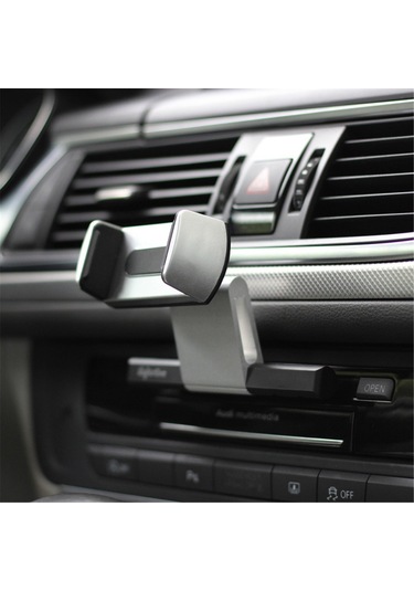 Lemestar Telefon Tutucu 360 Cd Slot Araç Tutucu Telefon Tutucu-gümüş