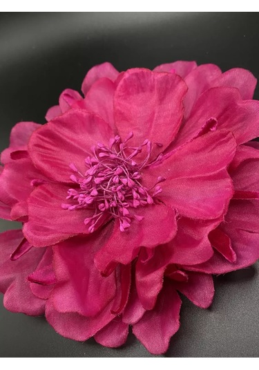 Amely Rid Kumaştan Büyük Çiçek Fiyonk Broş Tokalı 256858406 Pembe