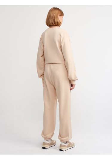 Dilvin Basic Jogger Pantalon  Bej Açık Bej