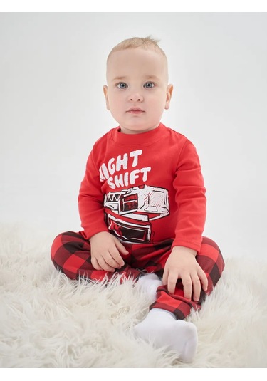 Mami-kids Uzun Kollu Yenidoğan Bebek Pijaması 351301709 Kırmızı