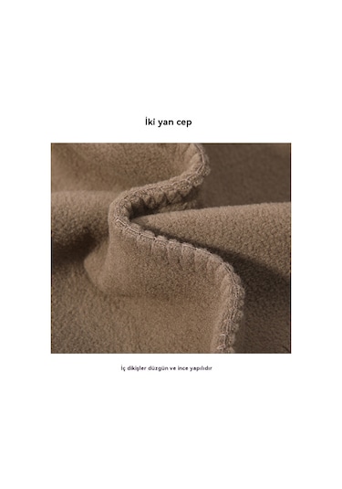 Edwardest Erkek Dört Cepli Dik Yakalı Polar Ceket Gri