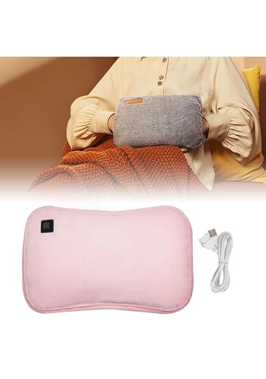 Dolıty Peluş Sıcak Su Torbası Yeniden Kullanılabilir Pembe Pembe