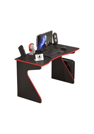 Hilal Model Düz Oyuncu Masası Gamer Masası 120x60 Cm Siyah