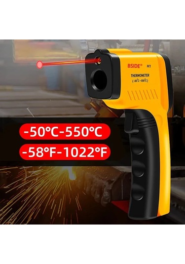 Boatshop1 Bsıde H1 Dijital Kızılötesi Termometre Et Buffalo Sütü Bbq Pişirme Non Contact Lazer Tabanca Abs Malzeme Pil İle Çalışır