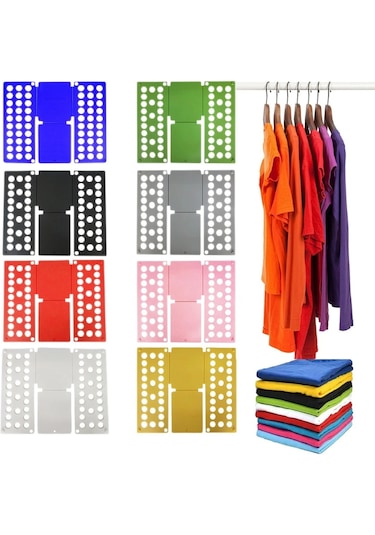 Pembe-tüm Giysiler Katlama Boyu Plastik Yetişkin Detacha Gömlek Giyim Panosu Katlanır Bender Giysi Pratik Çocuk Dosyası Hızlı