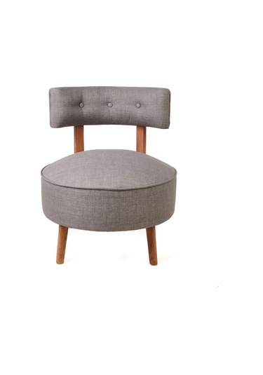 Just Home Yuvarlak Berjer - Gri - 71x64x64 Cm Gri