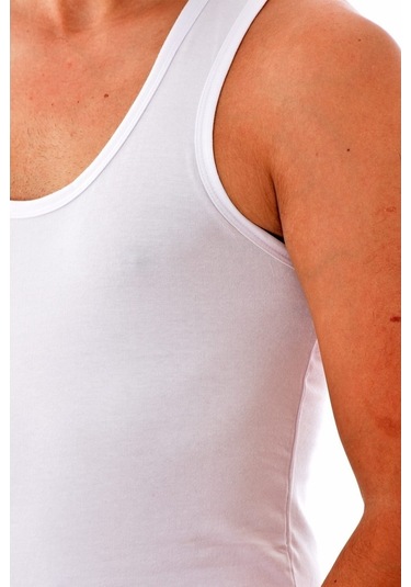 3 Adet Elit 1304 Erkek Spor Elasthan Atlet Beyaz