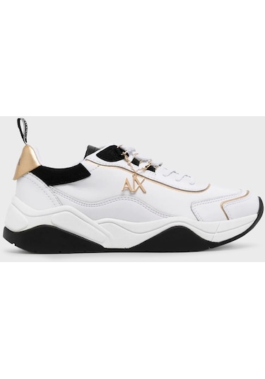 Armani Exchange XDX104 XV580 S037 Kadın Ayakkabı Beyaz - Siyah