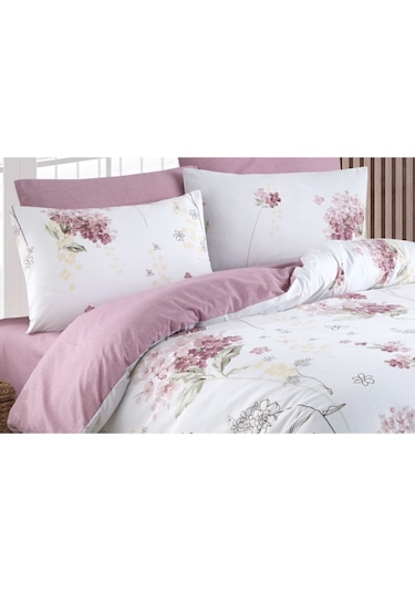 Mystory Home Viola Lastikli Çarşaflı Çift Kişilik Nevresim Takımı 200 x 220