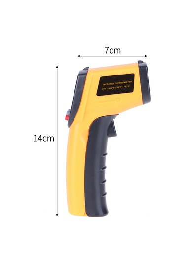 Gajeena Endüstriyel Isı Ölçer Gm320 Turuncu -50 C/+400 C 12:1 Mesafe Oranı, 0.1 C Çözünürlük Pil Dahil Değil